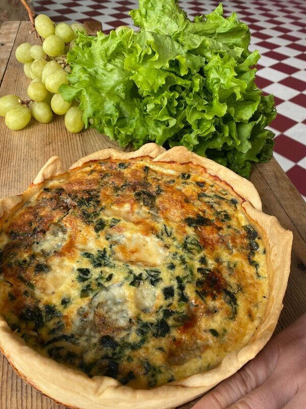 Quiche de espinacas y gorgonzola
