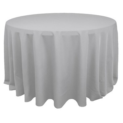 Silver Polyester Linens