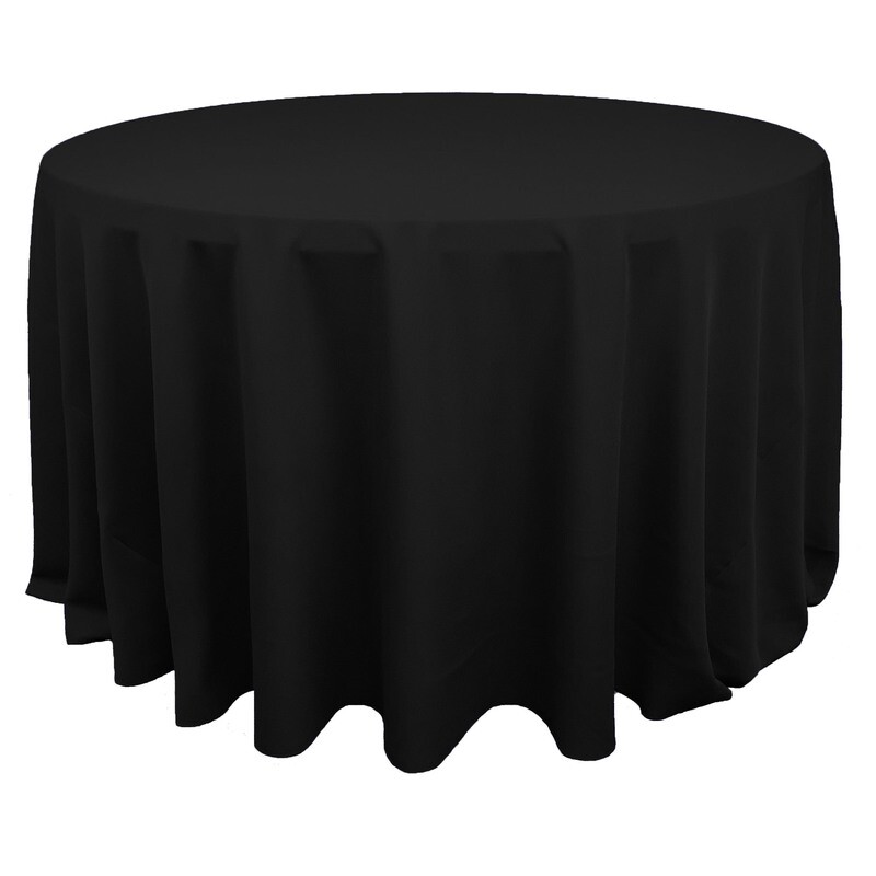 Black Polyester Linens