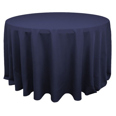 Navy Blue Polyester Linens
