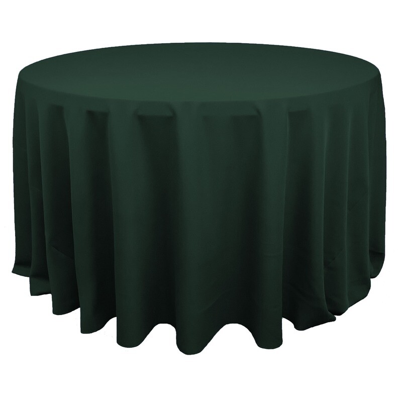 Hunter Green Polyester Linens