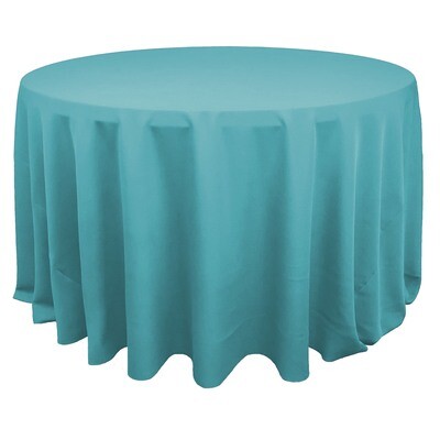 Pool Blue Polyester Linens