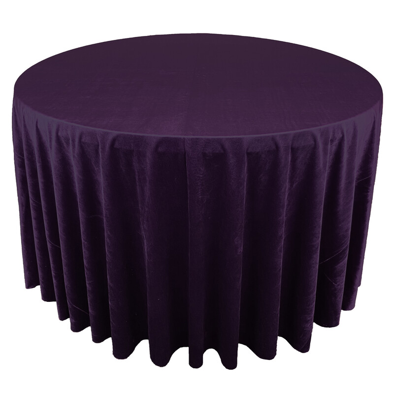 Eggplant Premium Velvet Linens