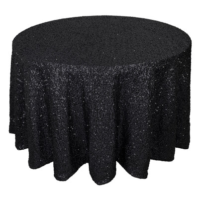 Black Sequin Linens