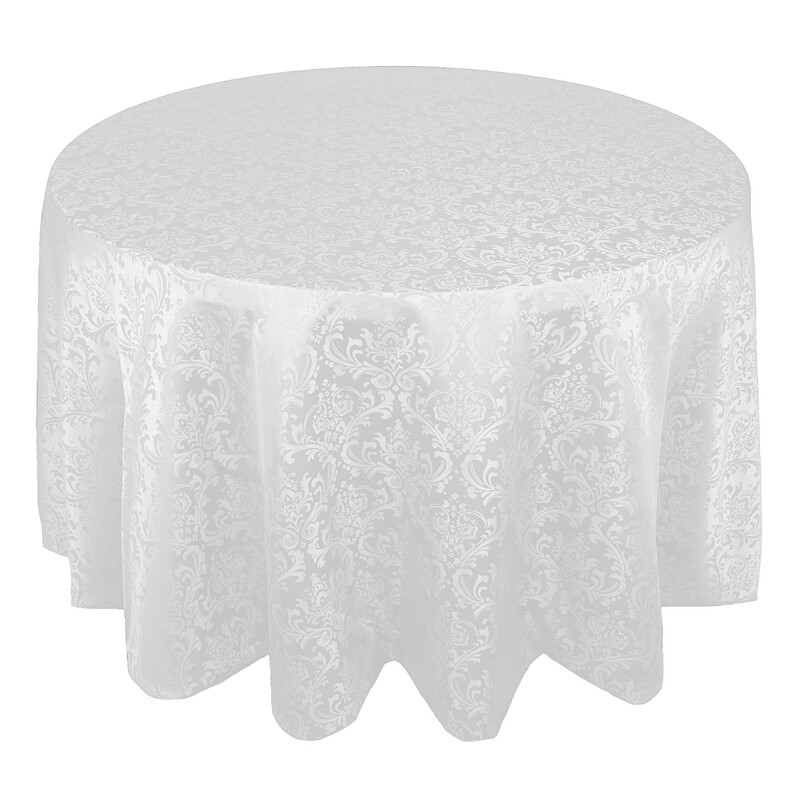 White Damask Linens