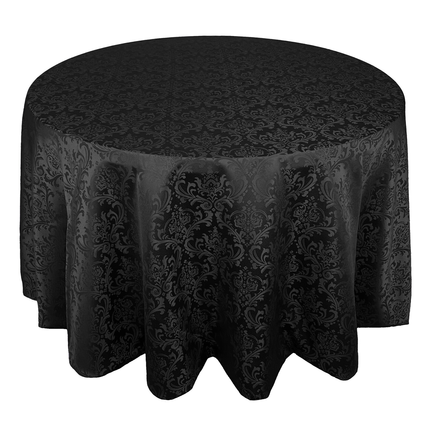 Black Damask Linens