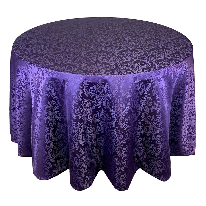 Eggplant Damask Linens