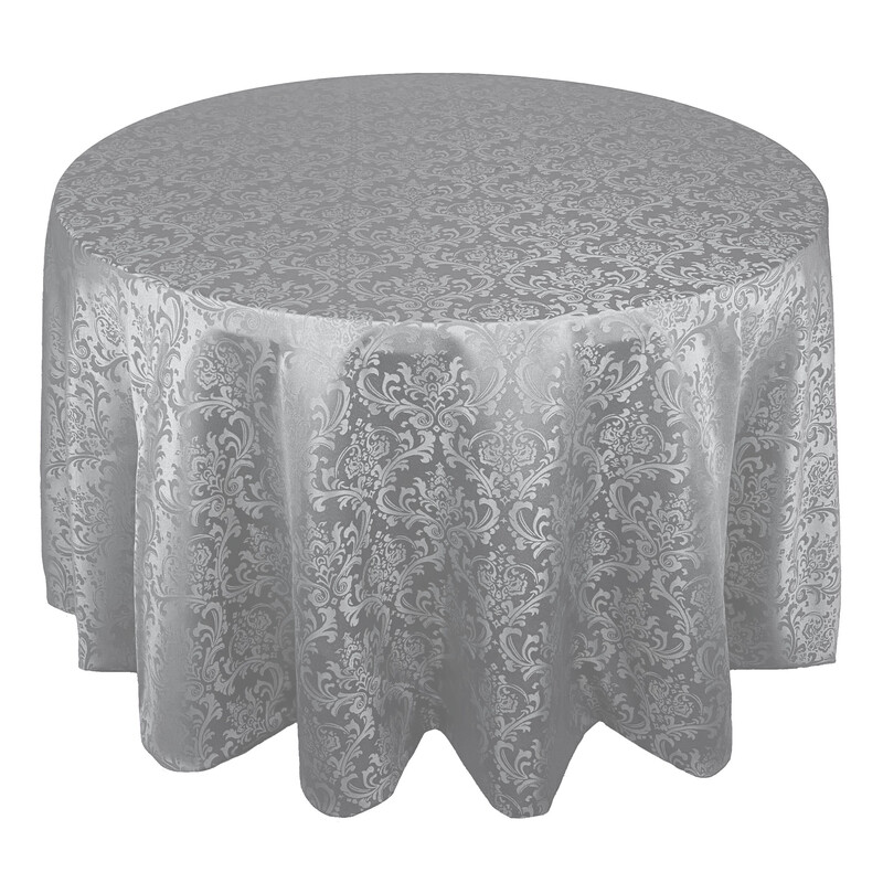 Silver Damask Linens