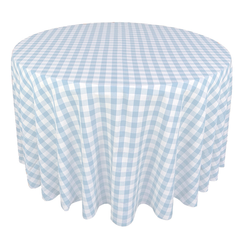 Light Blue & White Picnic Check Linens