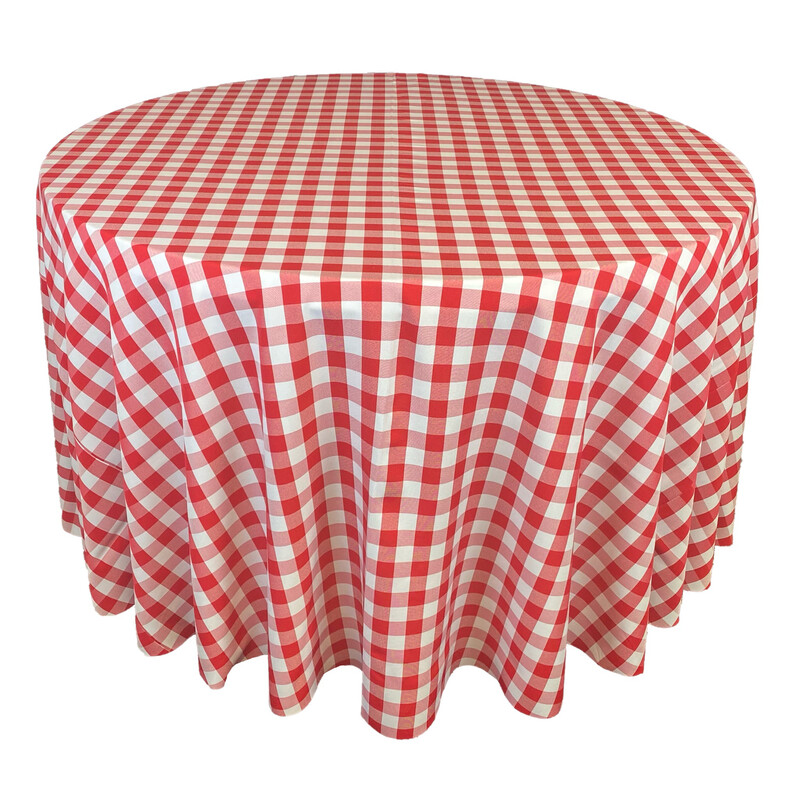 Red & White Picnic Check Linens