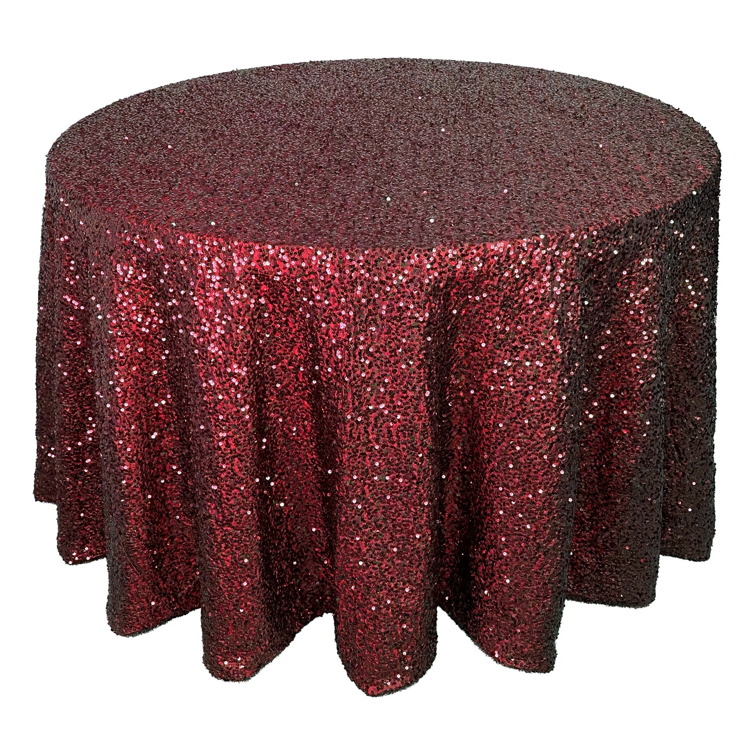 Burgundy Sequin Linens