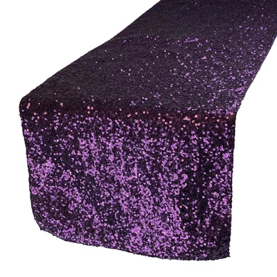 Eggplant Sequin Table Runners