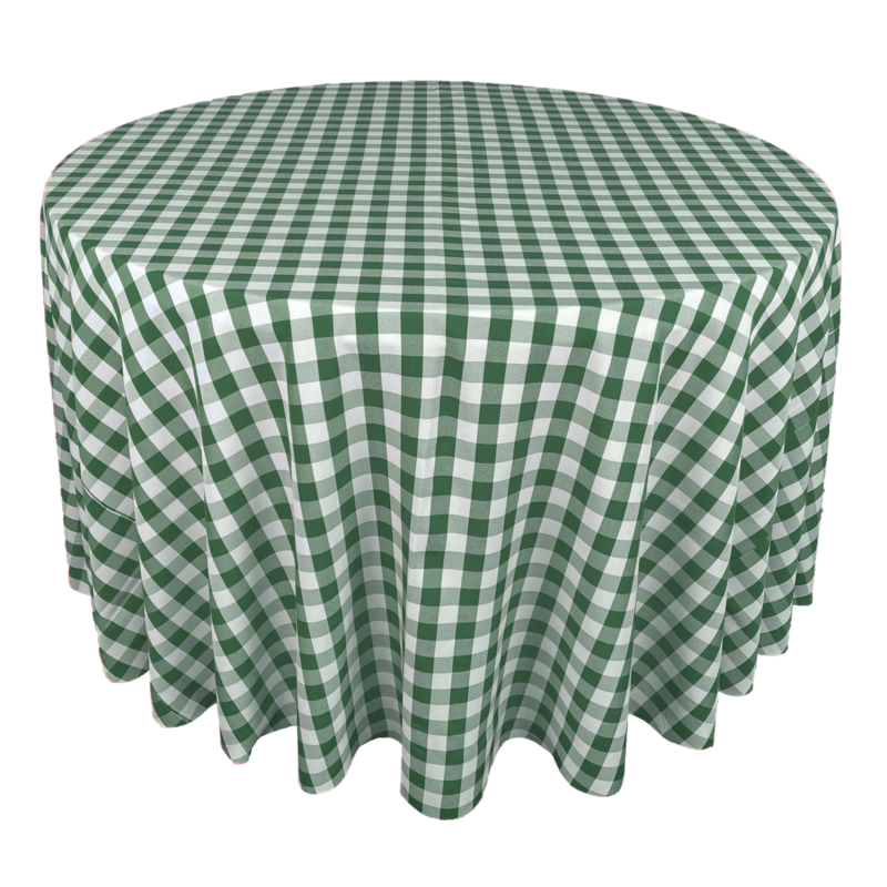 Hunter Green & White Picnic Check Linens
