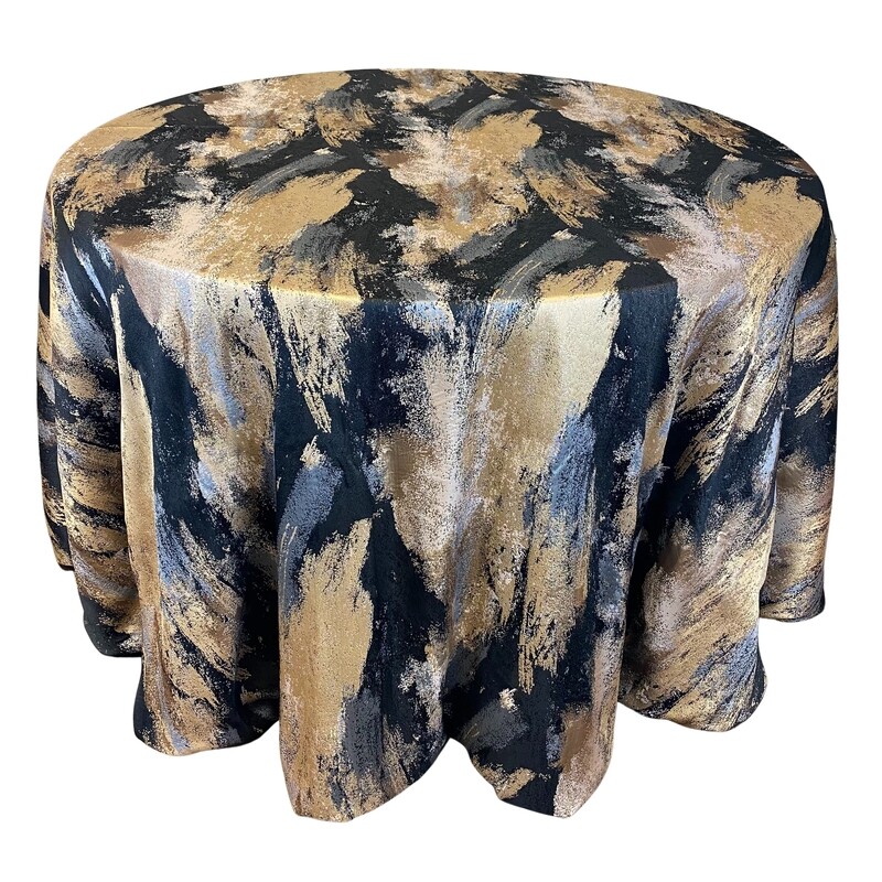 Black & Gold Metallic Galaxy Linens