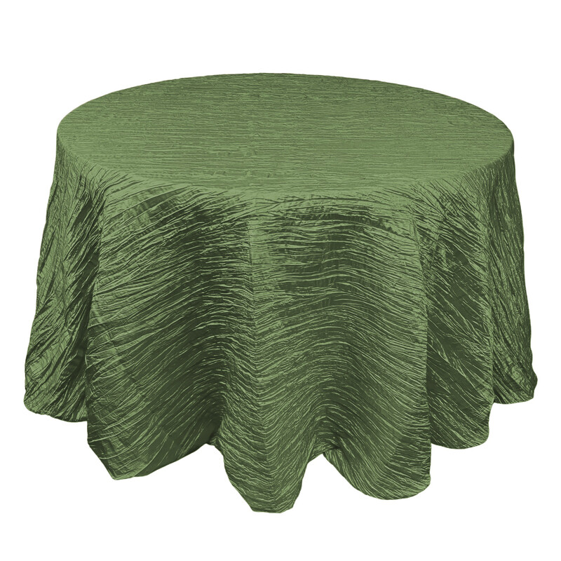 Olive Green Crinkle Taffeta Linens