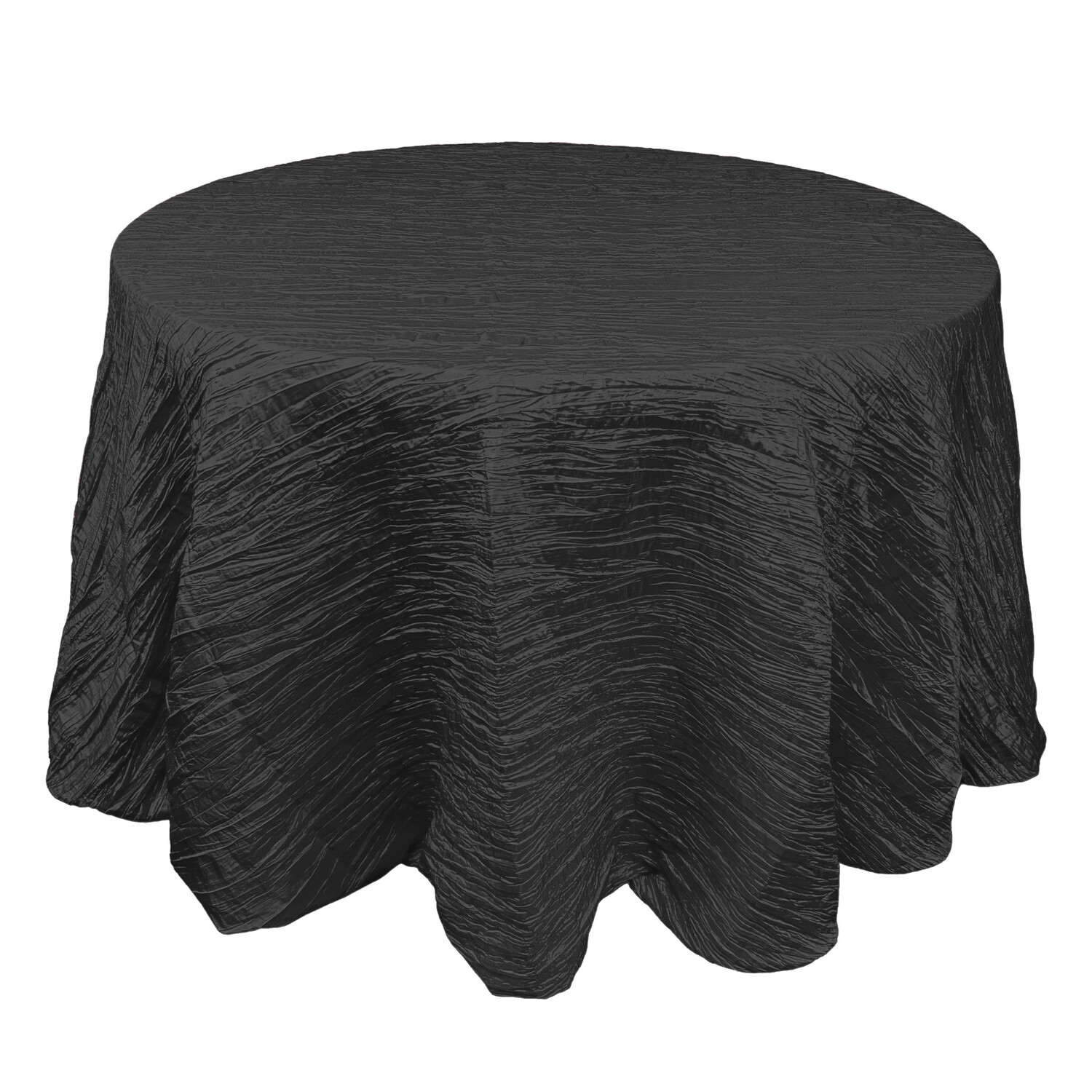 Black Crinkle Taffeta Linens