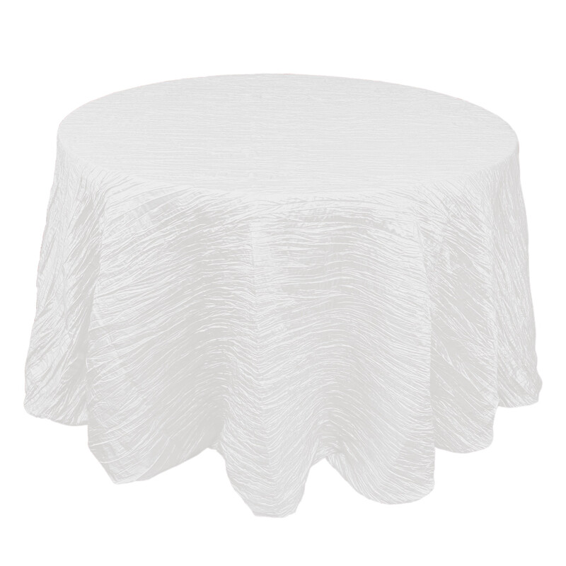 White Crinkle Taffeta Linens