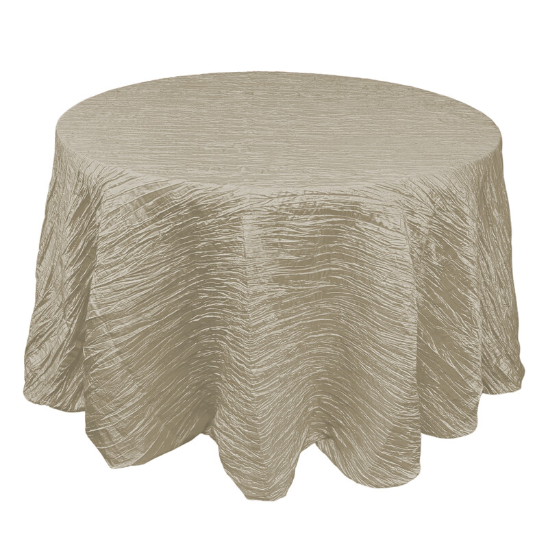 Champagne Crinkle Taffeta Linens