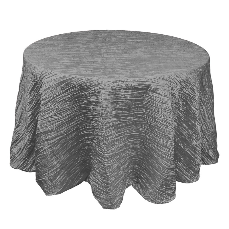 Silver Crinkle Taffeta Linens