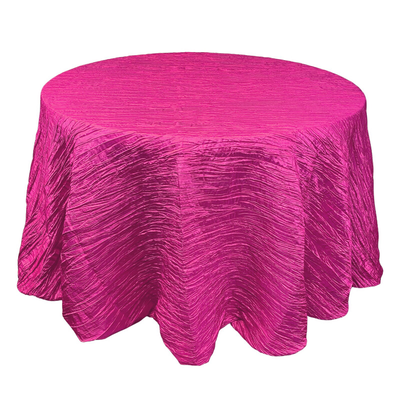 Fuchsia Crinkle Taffeta Linens