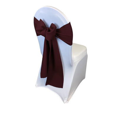 Burgundy Polyester Chair Sash/Tie
