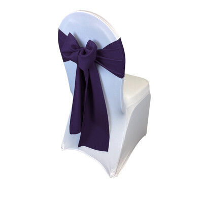 Eggplant Polyester Chair Sash/Tie
