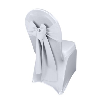White Polyester Chair Sash/Tie