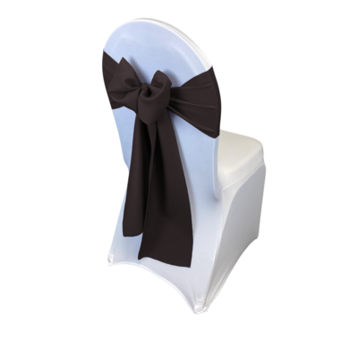 Chocolate Polyester Chair Sash/Tie