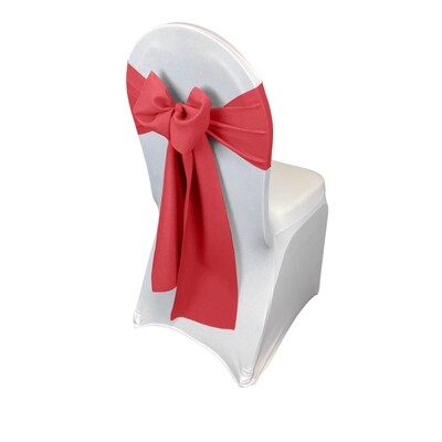 Coral Polyester Chair Sash/Tie