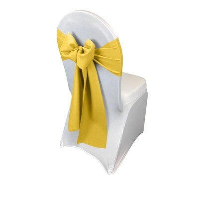 Canary Yellow Polyester Chair Sash/Tie