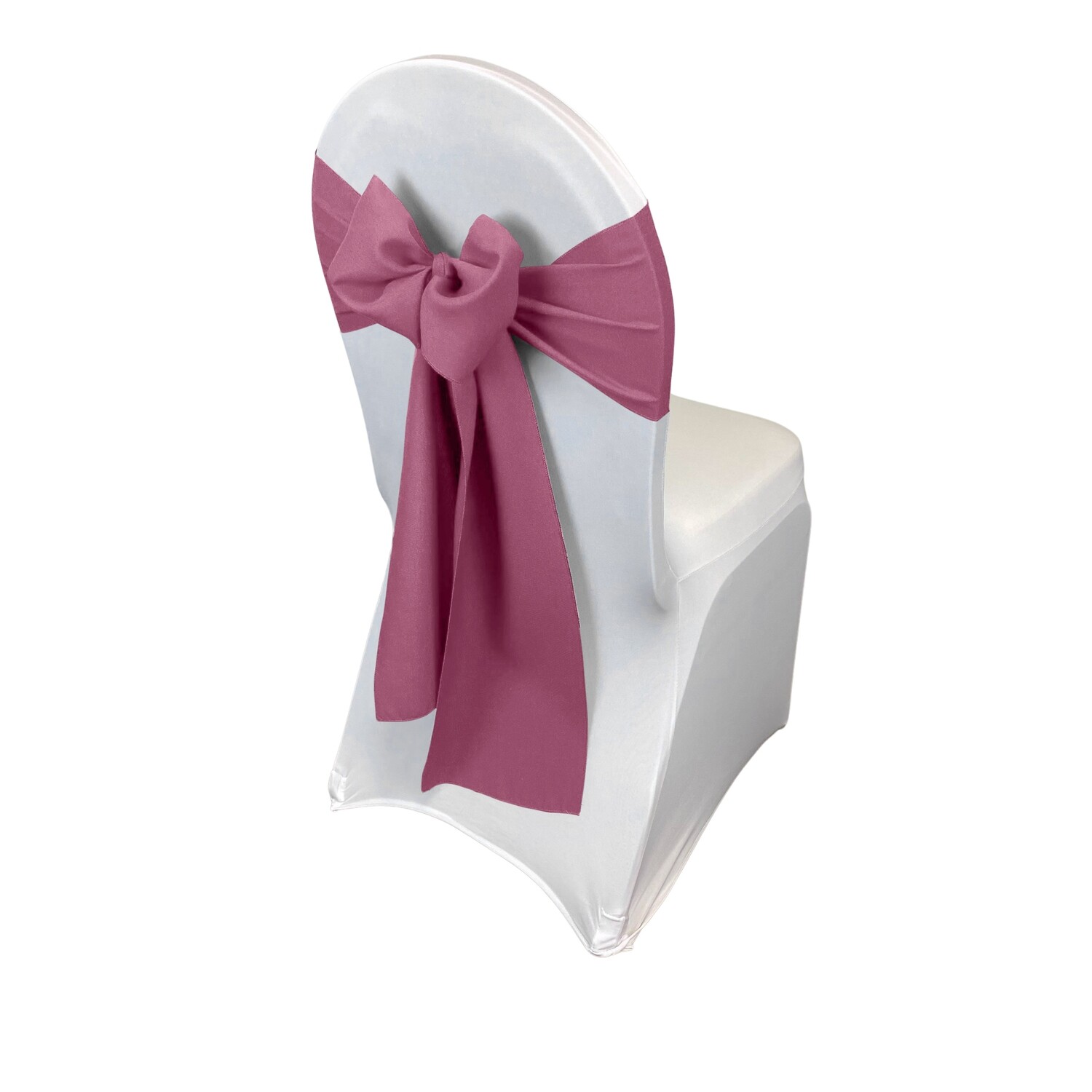 Dusty Rose/Mauve Polyester Chair Sash/Tie - Show Now | Tablecloth Rental |  AM Linen Rental