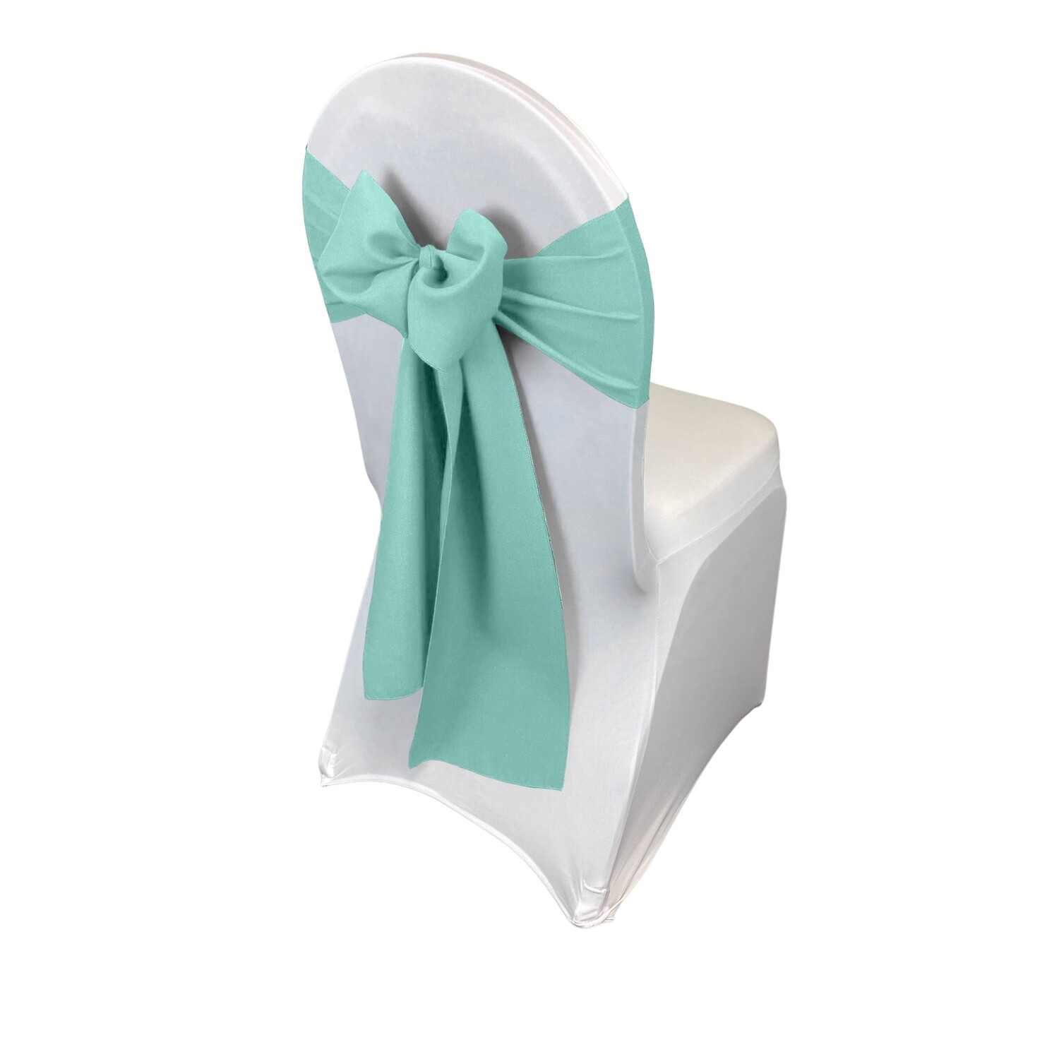 Ice Mint Blue Polyester Chair Sash/Tie