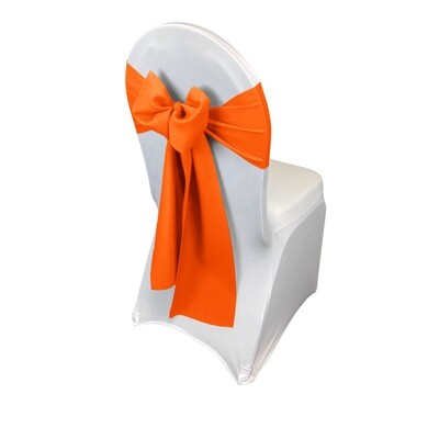 Neon Orange Polyester Chair Sash/Tie