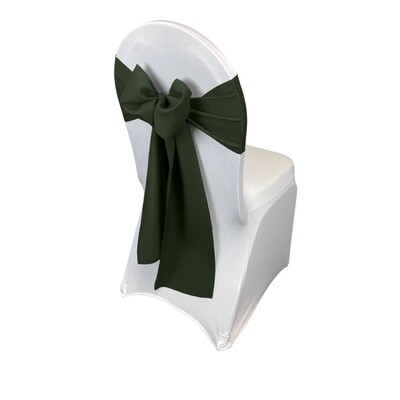 Olive Green Polyester Chair Sash/Tie