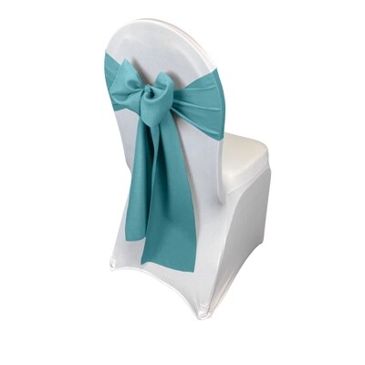 Pool Blue Polyester Chair Sash/Tie