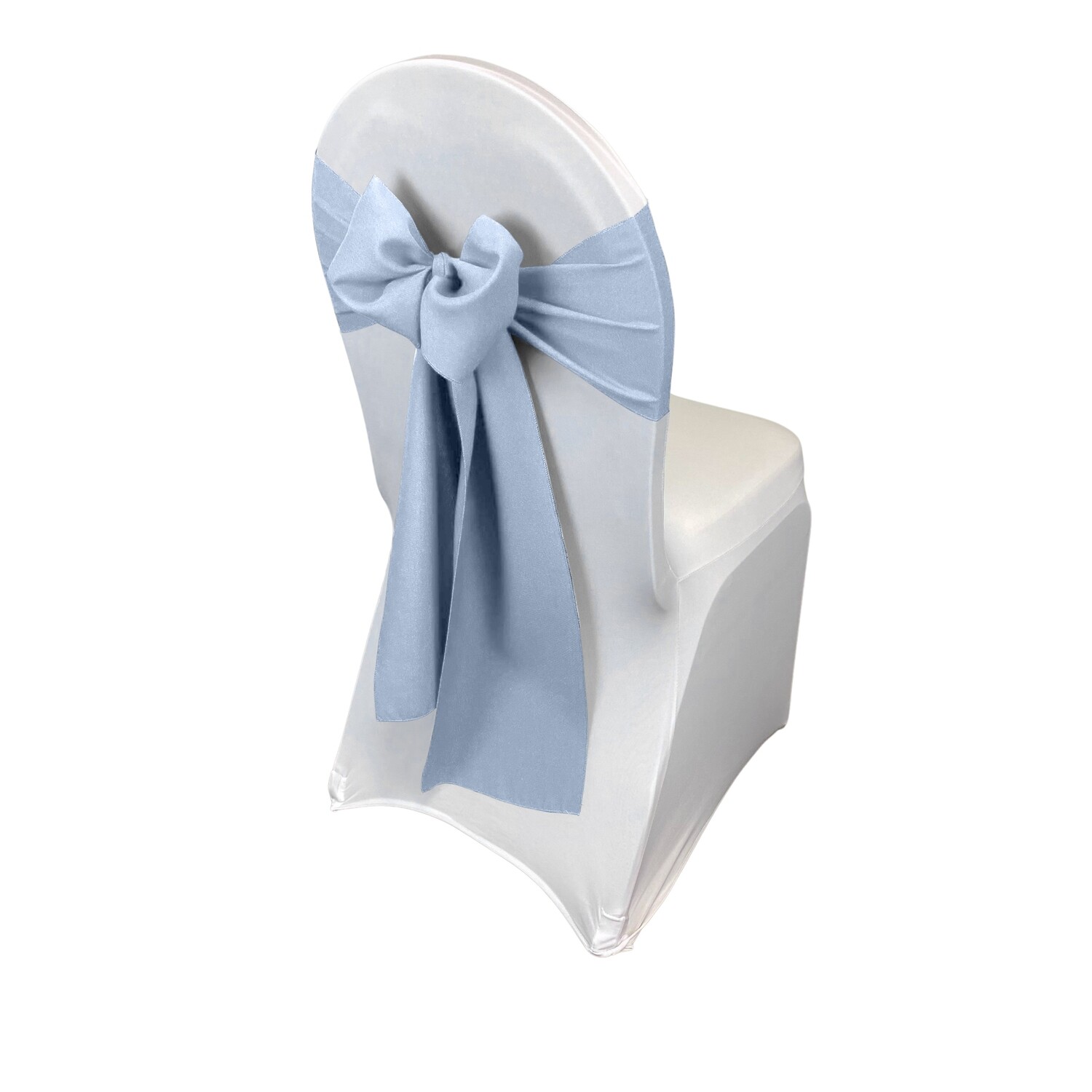 Light Blue Polyester Chair Sash/Tie