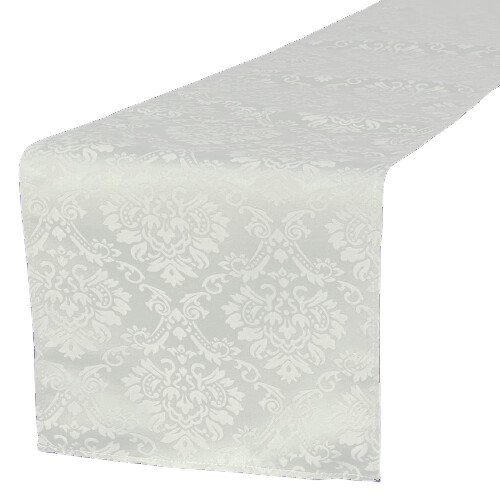 Ivory Damask Table Runner