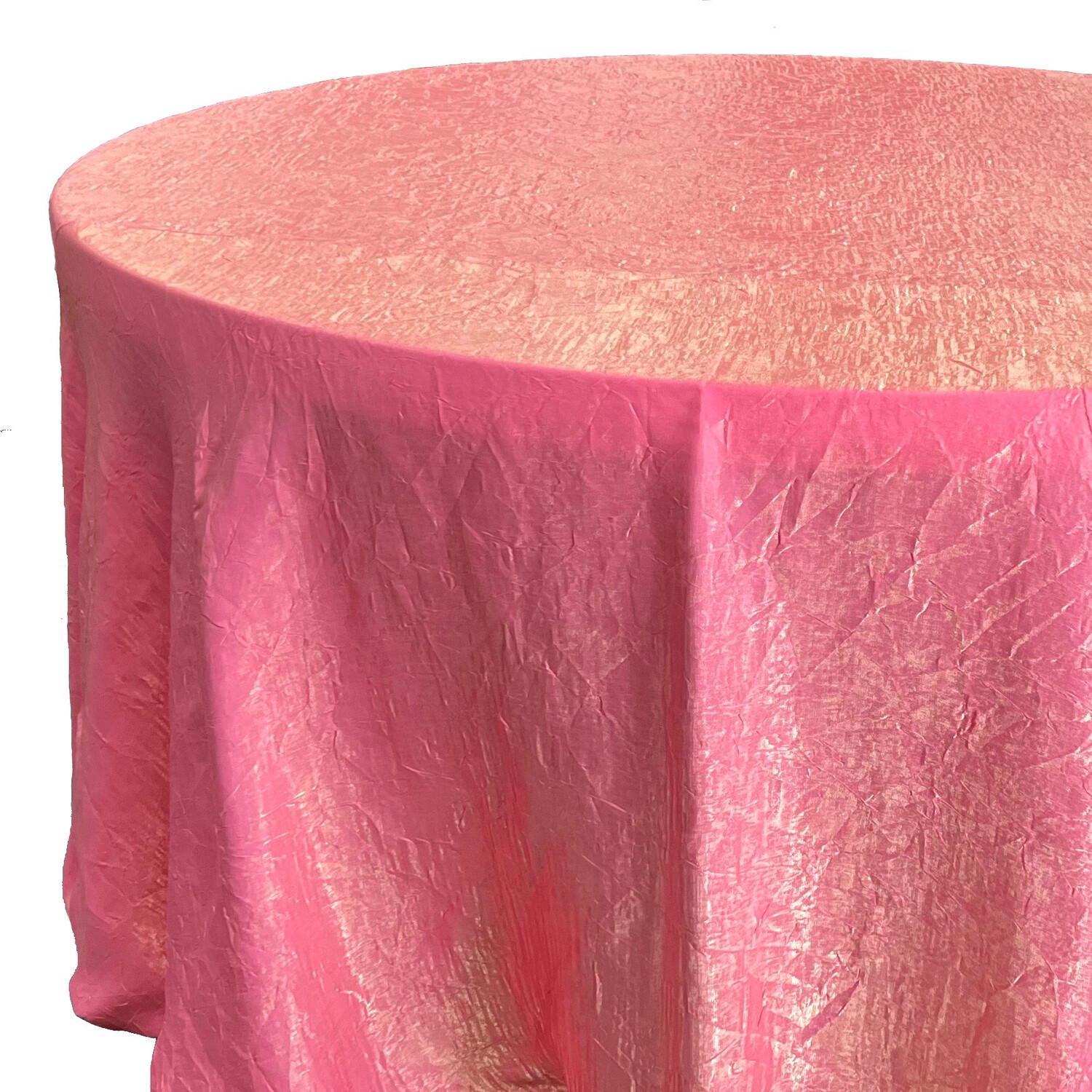 Rose Gold (Coral) Crushed Iridescent Satin Linens