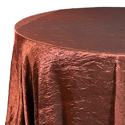 Copper Crushed Iridescent Satin Linens