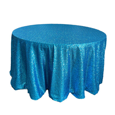 Turquoise Sequin Linens