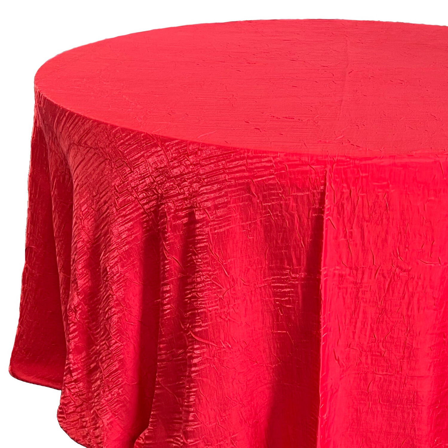 Red Crushed Iridescent Satin Linens