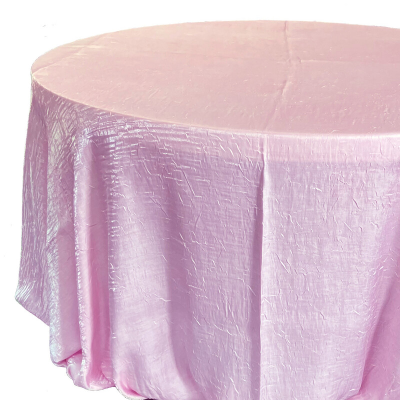 Light Pink Crushed Iridescent Satin Linens