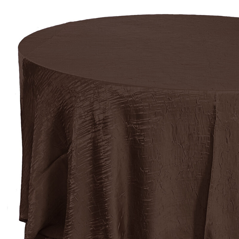 Chocolate Crushed Iridescent Satin Linens