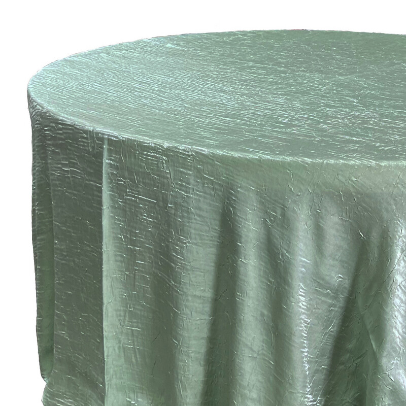 Celadon Crushed Iridescent Satin Linens