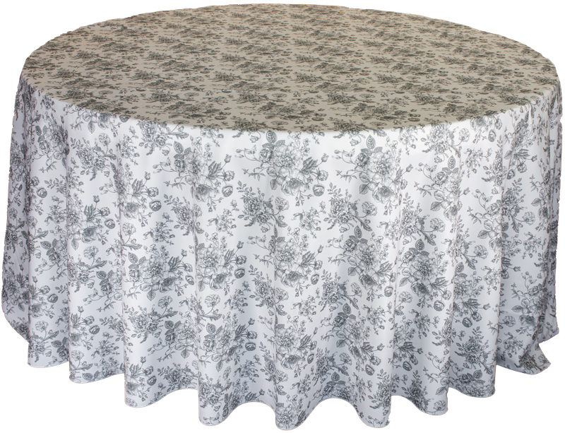 Gray Toile Print Linens