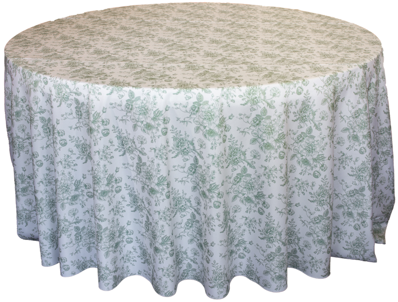 Sage Toile Print Linens