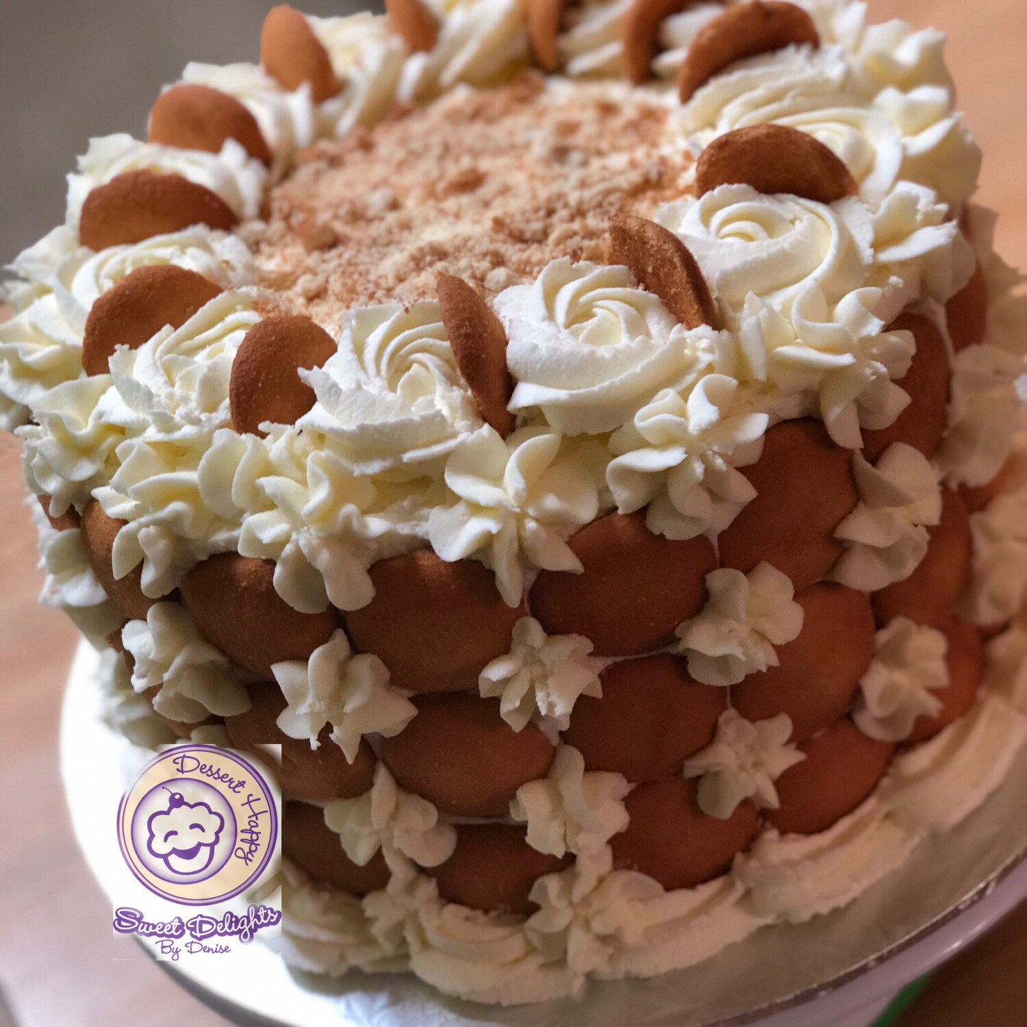 Banana Pudding Cookie Explosion Cake 9&quot;