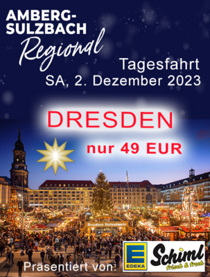 Tagesfahrt DRESDNER Striezelmarkt - Sa., 2. Dezember 2023 - mit Stadtführung