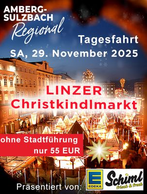 Tagesfahrt LINZER Christkindlmarkt - Sa., 29. November 2025, ohne Stadtführung.