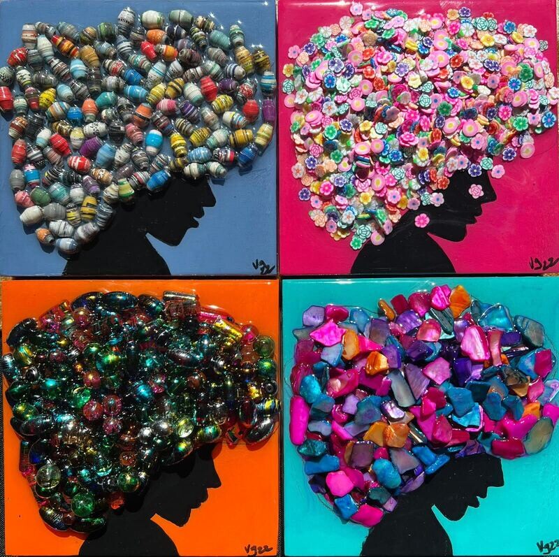 SOLD-
Crazy about hair mini set (4) 5x5
